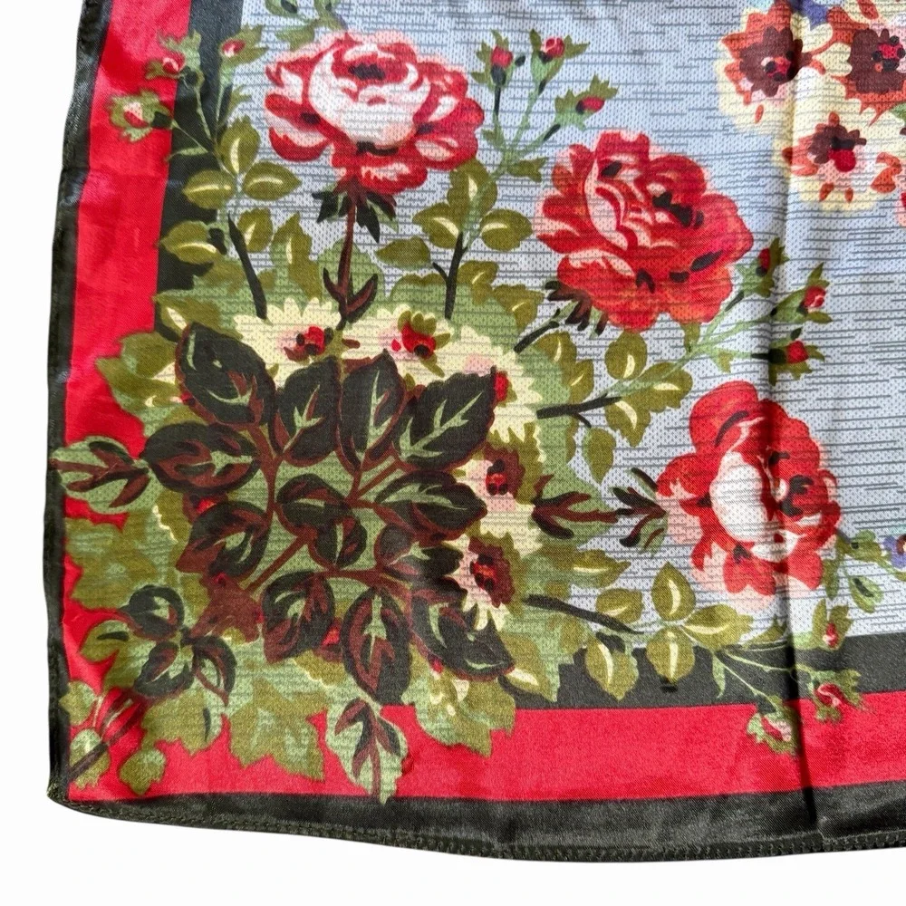 M.O.S.I Floral Satin‎ Scarf 34
